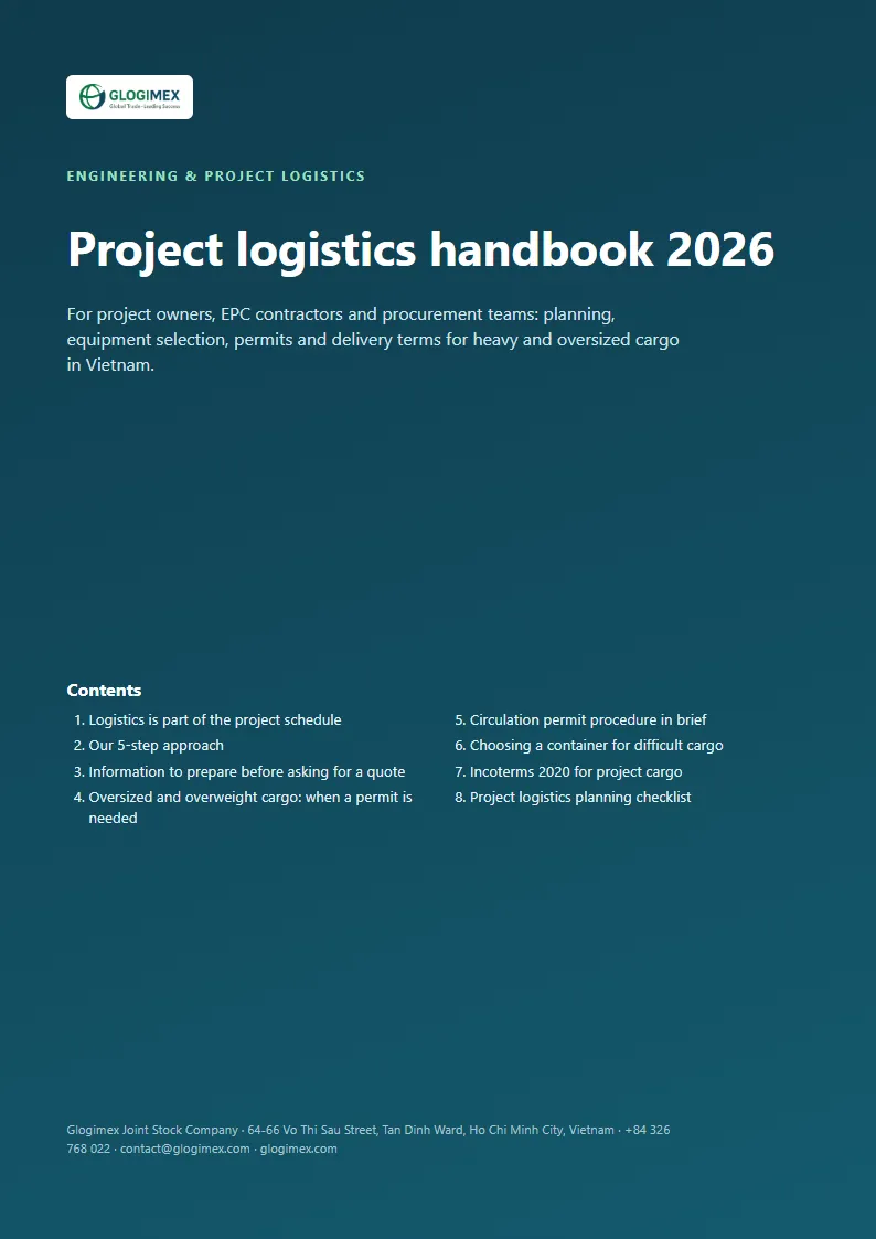 Cover of the 2026 project logistics handbook
