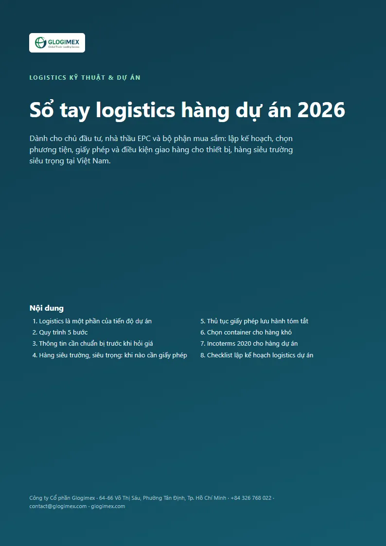 Bìa sổ tay logistics hàng dự án 2026