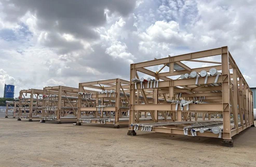 Module kết cấu lớn tại bãi cảng